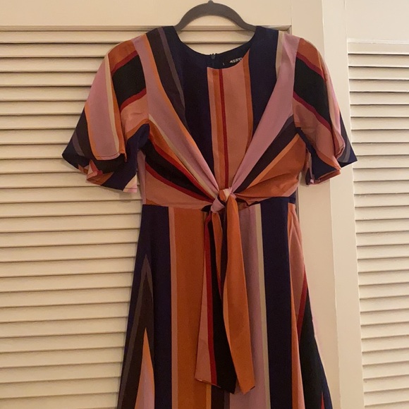 Lulus Holland Lavender Stripe Tie-Front Midi Dress - Picture 8 of 12
